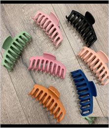 1Pc Korean Solid Big Claws Elegant Frosted Acrylic Clips Hairpins Barrette Headwear For Women Girls Hair Accessories Frugu Fjjqf8808487