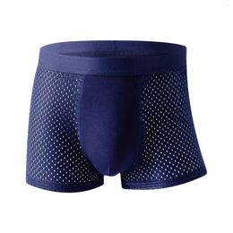 Underpants Print Boxers Mens High Waist Lingerie Underwearslim Fit Breathable Comfortable Underpant Sports U-Convex Sexy Panties