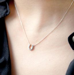 1pcchain Letter Pendant necklace Horseshoe Geometry Curved Half Garden Fashion I Love You Lucky woman mother men039s 6648288