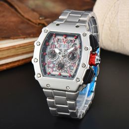 Men's Luxury Sports Watch Designer Brand Watch Skeleton Dial 42mm Quartz Watch Men's Fashion Stainless Steel Strap Multi-Colour Military Analog Clock Monte Luxury