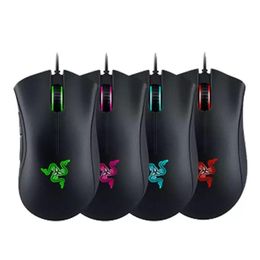 Mice Razer Deathadder Chroma Game Mouse-Usb Wired 5 Buttons Optical Sensor Mouse Gaming Mice With Retail Package Drop Delivery Compute Dhb25