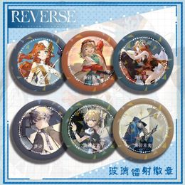 Brooches Anime Brooch Reverse 1999 Women Round Creative Ladies Badge Lapel Pin Wedding Fashion Bronya Couples Pendant Cute Metal Broches