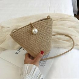 Woman Shoulder Bags And Handbags Vintage Summer Beach Straw Bag Handwoven Rattan Purse Handbag Crossbody Bags For Women302T