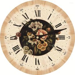 Wall Clocks Large Silent Flower Round Clock For Living Room Home Decoration Hanging Watches Sunflower 16Inch