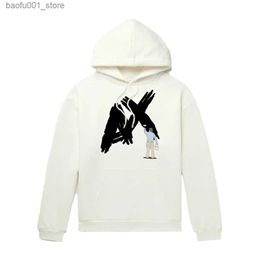 Moletom Com Capuz Masculino Moletons 2023 Mens Hoodies Streetwear Marca De Luxo AX Imprimir Masculino Casual Cor Sólida Hip Hop Harajuku Hoodies High Street Moletons Q240217