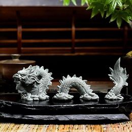 Tea Pets Chinese Dragon Creative Pet Table Ornaments Resin Statue Home Living Room Study Decorations