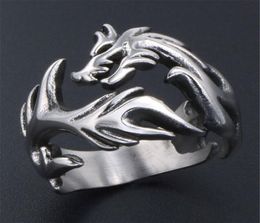 316l Stainless Steel Dragon Ring Men Vintage High Quality Chinese Style Fashion Jewellery Party Gift Classic 1268181812