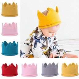 YUXIC Newborn Baby Crown Hats Knitted Crochet Boys Girls Caps Infant Turban Toddler Hair Accessories tPzz6855079
