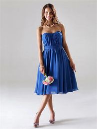 Party Dresses Ball Gown A-Line Bridesmaid Dress Sweetheart Neckline Strapless Sleeveless All Celebrity Styles Length Chiffon With Ruched