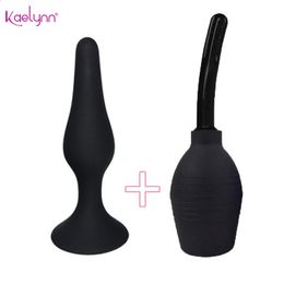 est Anal Butt Plug Sex Toys for Women Vaginal Cleaner Syringe Douche Enema Colon Irrigation Clean Anus Products 240130