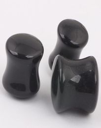 Piercing Jewellery F48 mix 7 size 100pcs acrylic black ear plug flesh tunnel6990941