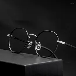 Sunglasses Frames High Quality Pure Titanium Eyeglasses Frame Optical Eyewear Men And Women Full Rim Fashion Vintage Style Glasses