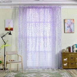 Curtain Home Yarn Curtains Willow Pattern Upscale Jacquard Fashion Chic House Room Living Room Bedroom Door Window Decoration Curtains