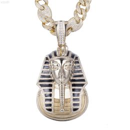 Mishang Jewellery 10k Yellow Gold Round Brilliant Cut Cuban Pendant Lab Grown Diamond Hiphop Necklace