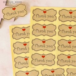 Labels Tags 10 Sheets Handmade Thank You Stickers Kraft Paper Sticker Wedding Birthday Christmas Gift Bags Boxes Seal Labels Party Supplies Q240217