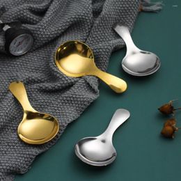 Coffee Scoops 1Pc Cute Stainless Steel Mini Spoon / Ice Cream Sugar Salt Spice Short Handled Tea Scoop - Kitchen Tools