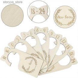 Labels Tags 7Pcs/Set Wood Closet Dividers Board with Ages Tag Double Sided Closet Organizer Household Storage Organizer For Dorm Q240217