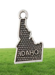 Fashion Vintage Alloy American State Idaho Map Charms Antique Silver Plated Pendants Whole 1221mm AAC2932180288