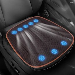 Car Seat Covers Summer Cushion Three Gear Adjustment USB Plug-in Ventilated Mesh Chair Pad Auto Interior Parts