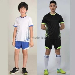 Jerseys Children Customised Design Soccer Jersey For Football Team Boys Black Soccer Uniforms Adult Sport Wearsuit Shirt Shorts Sets