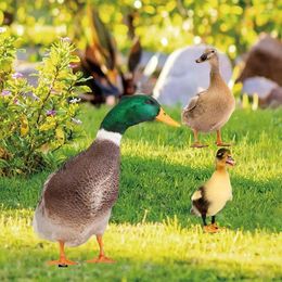 Garden Decorations Acrylic Duck Model Creative Hollow Plug-in Stakes Animal Sculpture Outdoor Yard Lawn Decoration