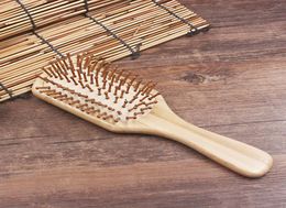 Women Round Head Bamboo Hair Vent Brush Antistatic Wooden Combs Hair Care and Beauty SPA Massage Comb6930126