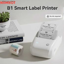 Labels Tags Niimbot B1 Label Printer Mini 20-50mm Wireless Bluetooth Label Maker Pocket Adhesive Sticker Tag UV Price Thermal Label Printer Q240217