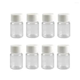 Storage Bottles 200pcs/lot 15ml 0.51oz Clear Empty Portable Plastic Solid Powder Tablet Case Box Bottle