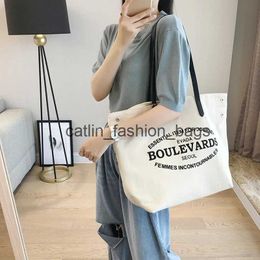 Shoulder Bags Canvas one-shoulder womens portable bag letter leisure large-capacity new shoppingH24217