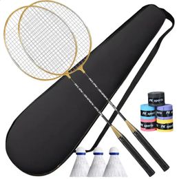 Badminton Racquet Set For Adults 2pcs Lightweight Equipment With Sweat Absorbent Grip Ideal Sports 240202