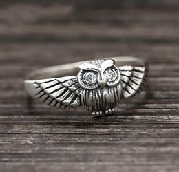 925 Sterling Silver Ring Fashion Owl Ring for Women Female Fine Jewellery Christmas Gift8207513