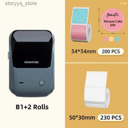 Labels Tags Niimbot B1 New Mini Label Printer Portable Thermal Self-Adhesive Sticker Printer Mobile Wireless Bluetooth Tag Price Label Maker Q240217