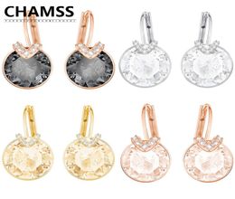 CHAMSS ns Earrings Rose Gold Diamond GOLD Earrings BELLA V PIERCED EARRINGS Black n Ear Studs Holiday gifts 2012236848298