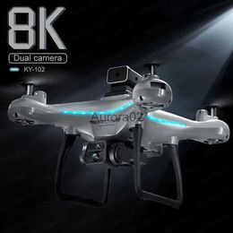 Drones New KY102 Mini Drone 4K Dual Camera Obstacle Avoidance Optical Flow Position Aerial Photography RC Foldable Quadcopter Kids Toys YQ240217