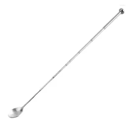 Spoons Long Handle Bar Spoon Stainless Steel Coffee Ice Cream Dessert Tea Stirring Scpoon Kitchen Accessories Tools