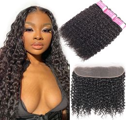 Hair Brazilian Water Wave Bundles With Frontal Remy Human Hair Bundles With Closure Lace Frontal With Bundle9853333