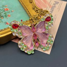 Mediaeval Vintage Brooch Versatile Colourful Butterfly Light Luxury Sweet Fairy Like Floating Brooch Jewellery