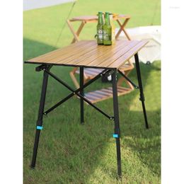 Camp Furniture Foldable Camping Table Outdoor Barbecue Aluminium Alloy Office Desk Computer Bed Portable Durable