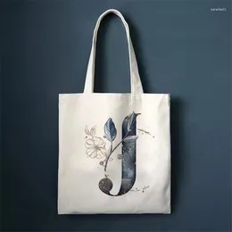 Shopping Bags Letter Printing Funny Fashion Versatile Cartoon Leisure Bag Foldable Shoulder Bag.