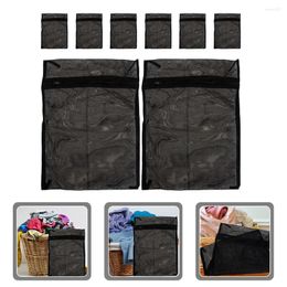 Laundry Bags 8 Pcs Black Bag Mesh For Washing Machine Organiser Polyester