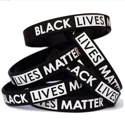 Black Lives Matter Wristband Silicone Bracelet Women Men Unisex Rubber Bracelets Wristband Bangles 200pcs OOA81106389181