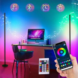 Floor Lamps RGB LED Bar Corner Lamp With Music Sync Dimmable Mood Light Stand Lighting For Bedroom Living Room Gamer Decoration