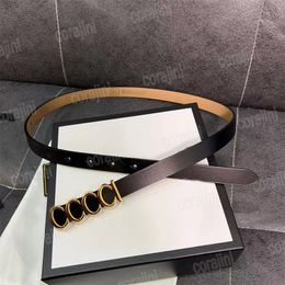 Women Men Thin Belt Gold Letter Smooth Buckle Belts Woman Jeans Dress Girdle Designer Versatile Fashion Brand Luxury Waistbands Ceinture 1.8cm