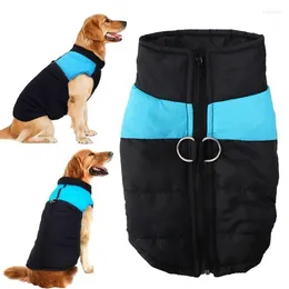 Dog Apparel Vest For Winter Clothes Pet Waterproof Warm Large Cat Puppy Ski Coats Jackets Blue & Red Leash Access Desig