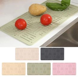 Table Mats Tidy Counter Mat Foldable Silicone Drain Heat Resistant Drying Pad Tableware Kitchen Accessories For Home Use Water