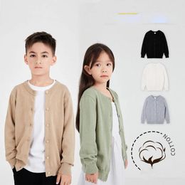 Jackets Sweater For Boy Kid Teen Baby Spring Autumn Sweaters Long Sleeve Knit Top Fall Fashion Knitwear School Clothes White Green Black