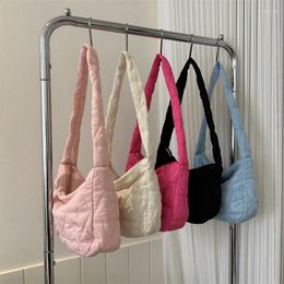 Evening Bags Women Quilted Shoulder Bag Padding Puffer Bubble Tote Soft Pleatd Satchel Purse Casual Cloud Hobo Pouch Down Cotton Bolsa
