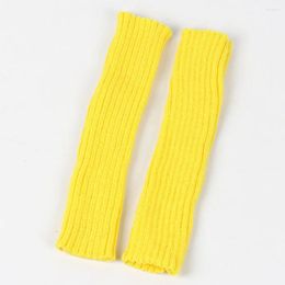 Knee Pads Autumn Winter Women's Long Fingerless Gloves Girls' Soft Casual Knitted Sleeves Gothic Punk Clothing