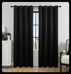 Curtain 1 PC Blackout Windows Curtain for Living Room Bedroom Bathroom Curtains for Kitchen Black Curtains Beige Pink Grey Curtain