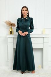 Ethnic Clothing Muslim Dress Fashion Women's Long 2024 Spring Dubai Sleeves Luxury Elegant Women Ramadan